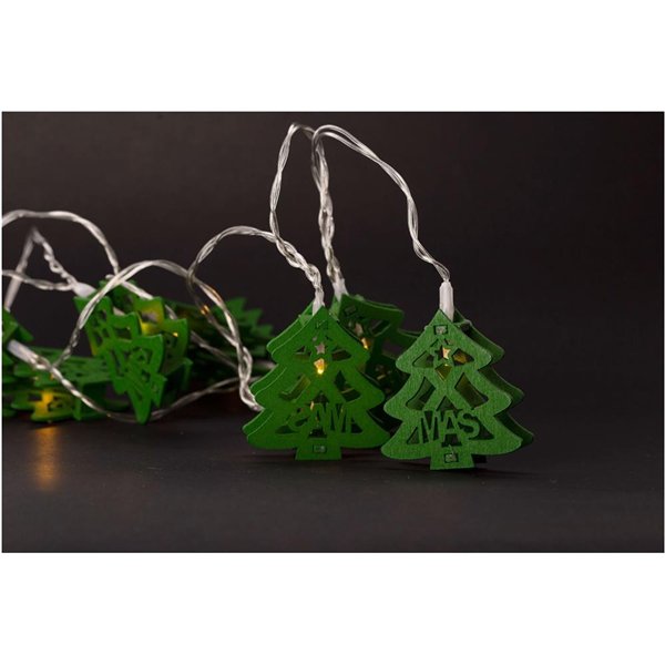 Рождественская ёлка для помещений Entac Christmas Indoor Wood Christmas tree Green 10LED WW 1,65m (2AA без учёта)