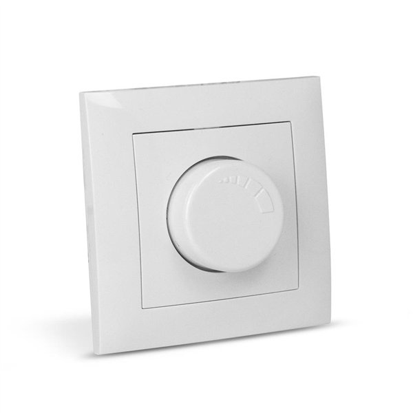 Entac Arnold Recessed wall switch dimmer 5-200W White