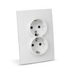 Entac Arnold Recessed wall socket 2x earthed White