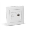 Entac Arnold Recessed wall LAN socket Cat5 White