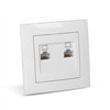 Entac Arnold Recessed wall LAN socket 2x Cat5 White