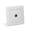 Entac Arnold Recessed wall TV socket End type White