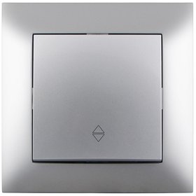 Entac 106 Arnold Recessed alternative wall switch Silver