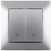 Entac 106+6 Arnold Recessed alternative switch Silver
