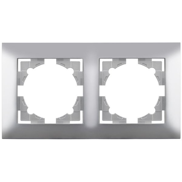 Entac Arnold horizontālais sienas rāmis 2 sudraba krāsā