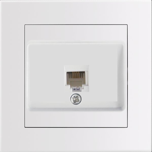 Entac Arnold Recessed wall Phone socket White