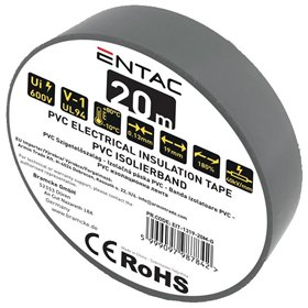 Entac Insulation Tape 0.13x19mm Gray 20m