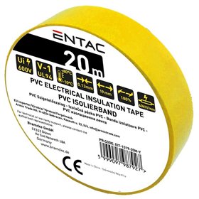 Entac Insulation Tape 0.13x19mm Yellow 20m