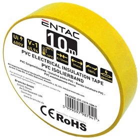 Entac Insulation Tape 0.13x19mm Yellow 10m