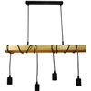 Avide Pendant Lamp Madeline 4xE27 Sockets Wood/Black