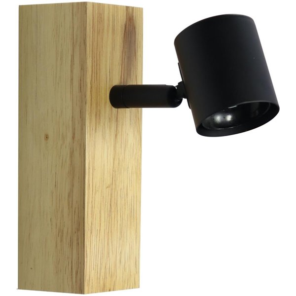 Avide Wall Lamp Madeline 1xE27 Socket Wood/Black