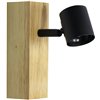 Avide Wall Lamp Madeline 1xE27 Socket Wood/Black