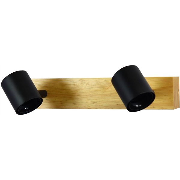 Потолочный светильник Avide Madeline, 2 цоколя E27, дерево/черный