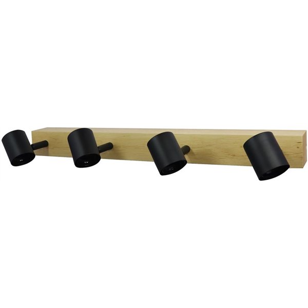 Avide Ceiling Lamp Madeline 4xE27 Sockets Wood/Black