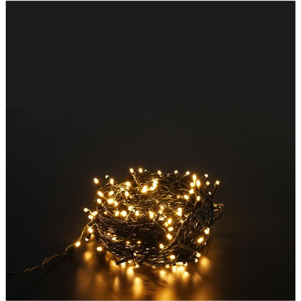 Entac Ziemassvētku IP44 100 LED virtene WW 10m ar saules tapas palīdzību