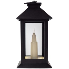 Entac LED Candle Lantern Black 17cm