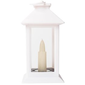 Entac LED Candle Lantern White 17cm