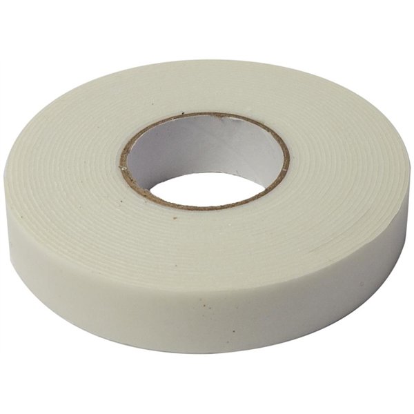 Entac Double Side Foam Tape 1x19mm White 2m