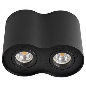 Avide GU10 Spot Light Round Black Swivel Double