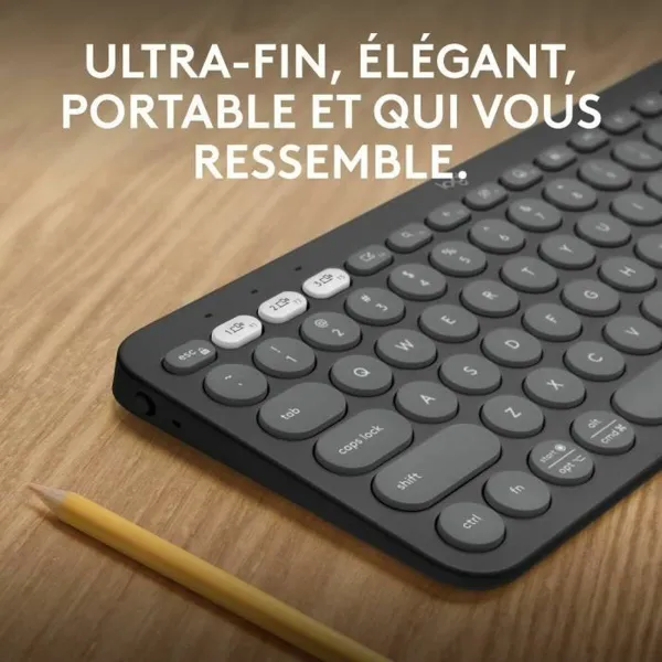 Bluetooth Tastatūra ar Planšetes Balstu Logitech K380 Francūzis Pelēks Grafīts Tumši pelēks AZERTY