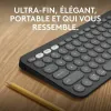 Bluetooth Tastatūra ar Planšetes Balstu Logitech K380 Francūzis Pelēks Grafīts Tumši pelēks AZERTY