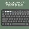 Bluetooth Tastatūra ar Planšetes Balstu Logitech K380 Francūzis Pelēks Grafīts Tumši pelēks AZERTY