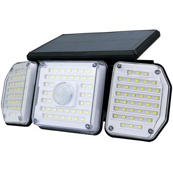 Entac saules plastmasas sienas lampa 2W SMD 3 galviņas ar PIR