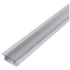 Avide Alu Profile "U" 15.2x7.8mm Recessed with Clear cover 1m, "kit"