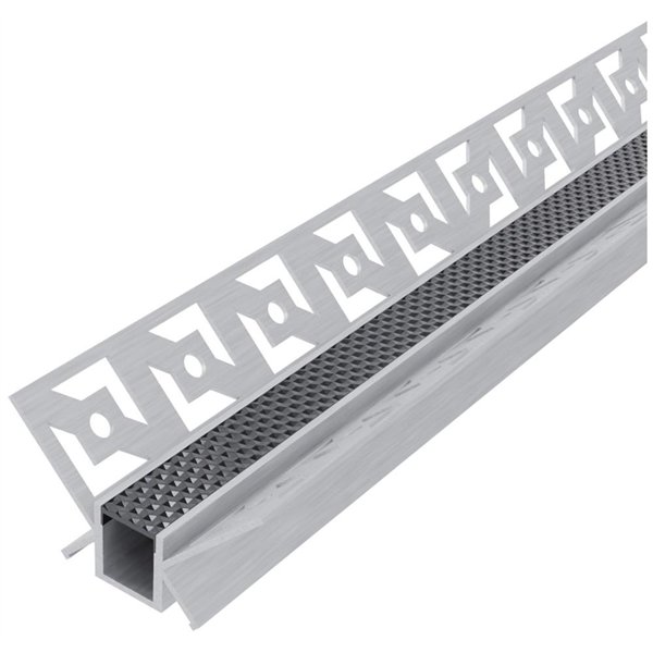 Avide Alu Profile for Plasterboard Inner Corner with Black Honeycomb cover 1m