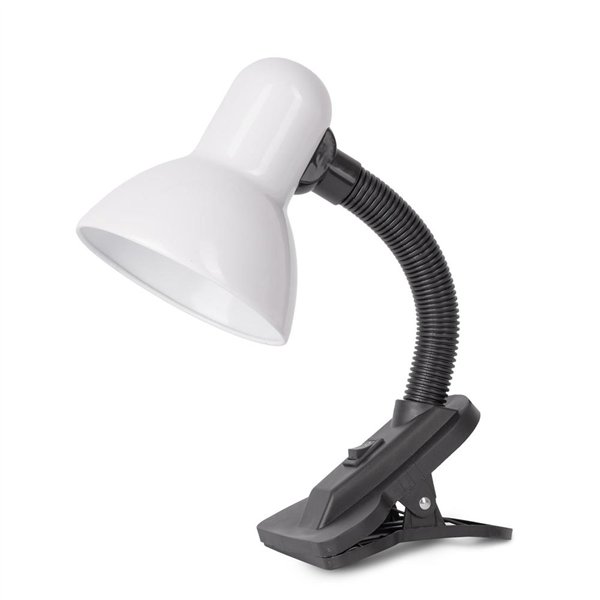 Avide Basic Galda Lampa ar Klipsi Balta Maks. 60W