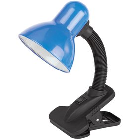 Avide Basic Galda Lampa ar Klipsi Zila Maks. 60W