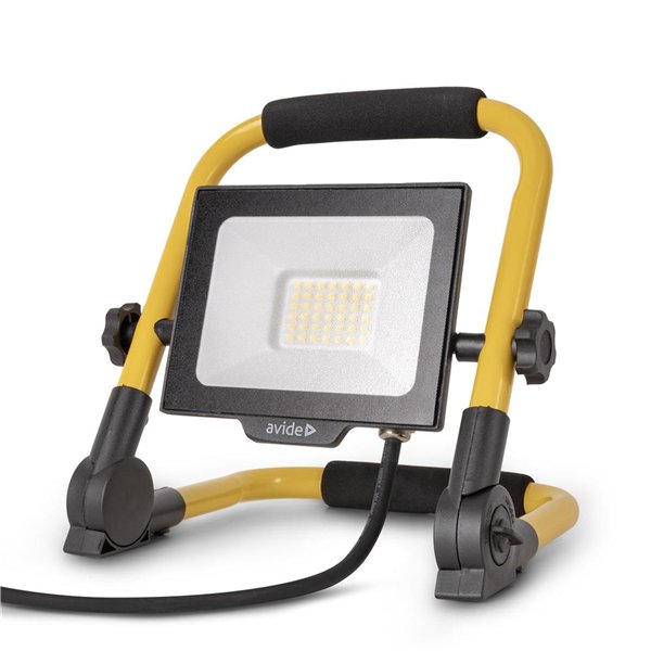 Avide LED Flood Light Slim SMD 30W with Stand 1.5m NW 4000K