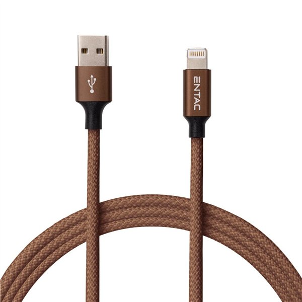 Entac Cable USB A - Lightning Excellence Brown 150cm