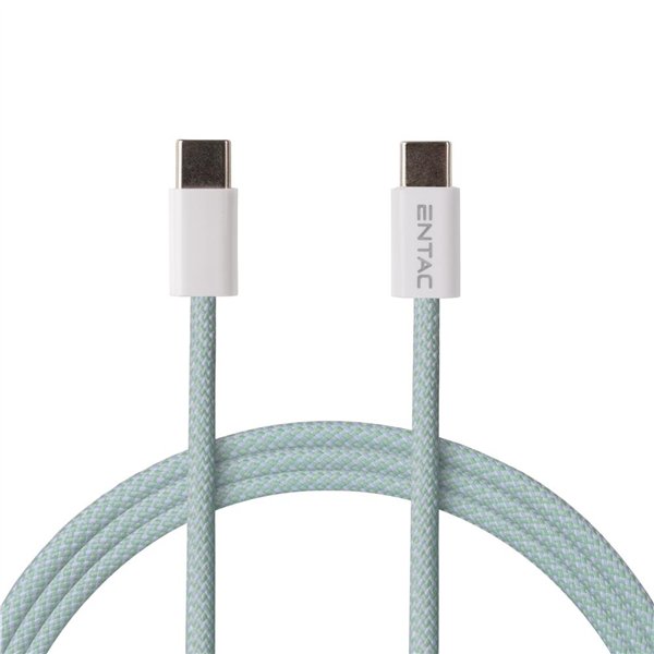 Entac kabelis USB C - C, zaļš, 150 cm