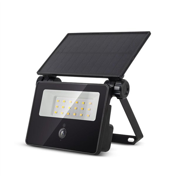 Avide Solar Floodlight 4000K, Replaceable Battery, Compact Solar Panel, 400lm, PIR sensor
