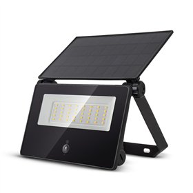 Avide Solar Floodlight 4000K, 2pcs Replaceable Battery, Compact Solar Panel, 1300lm, PIR sensor, with Remote Controller