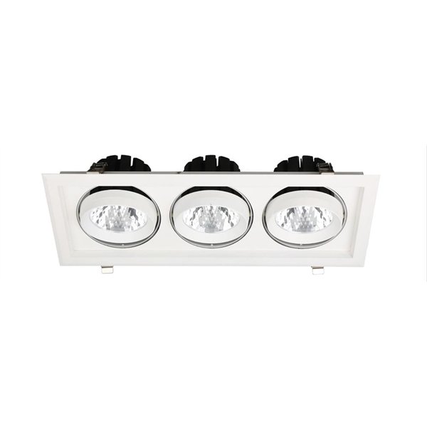 Avide LED Downlight Sein Square 3x30W IP20 8400lm 20° WW 3000K
