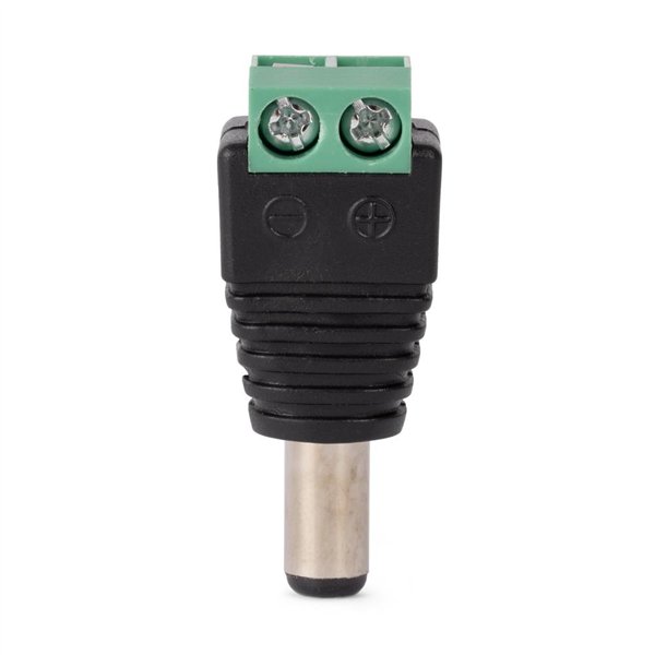 Avide LED Strip 12-24V DC male connector with terminal white (50 pcs bag)