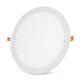 Avide LED Ceiling Lamp Recessed Panel Round ALU 24W CCT IP44/IP44