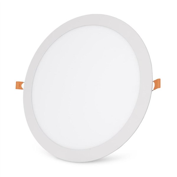 Avide LED Ceiling Lamp Recessed Panel Round ALU 24W CCT IP44/IP44