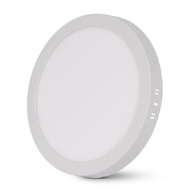 Avide LED Ceiling Lamp Surface Mounted Panel Round ALU 24W CCT IP44/IP20