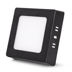 Avide LED Ceiling Lamp Surface Mounted Panel Square ALU 6W CCT IP44/IP20 Black