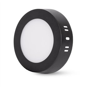 Avide LED Ceiling Lamp Surface Mounted Panel Round ALU 6W CCT IP44/IP20 Black