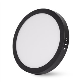 Avide LED Ceiling Lamp Surface Mounted Panel Round ALU 24W CCT IP44/IP20 Black