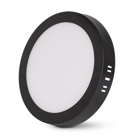 Avide LED Ceiling Lamp Surface Mounted Panel Round ALU 18W CCT IP44/IP20 Black
