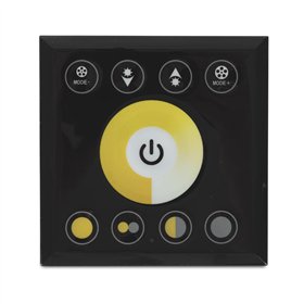 Avide 2 Zone Touch panel for CCT LED strips, 2.4G, 5V-24V Black