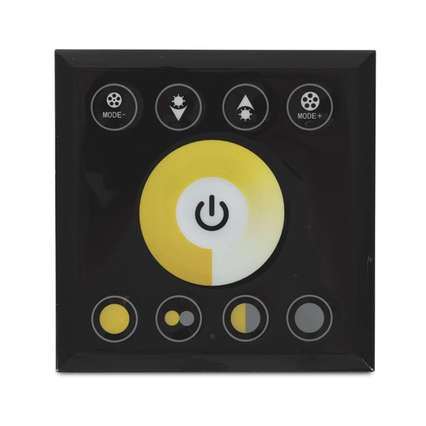 Avide 2 Zone Touch panel for CCT LED strips, 2.4G, 5V-24V Black
