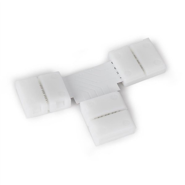 Avide LED juostelė 12-24V T skirstytuvas be litavimo RGB-4 laidų 10mm (10 vnt. pakuotėje)