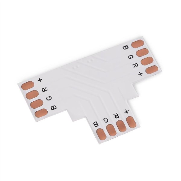 Avide LED-nauha 12-24V T-jakaja juottamaton RGB-4-johdin 10mm (10 kpl pussi)