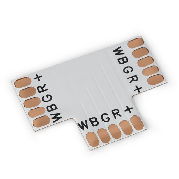 Светодиодная лента Avide 12-24 В T-образный разветвитель RGB+W-5, провод 12 мм (упаковка 10 шт.)